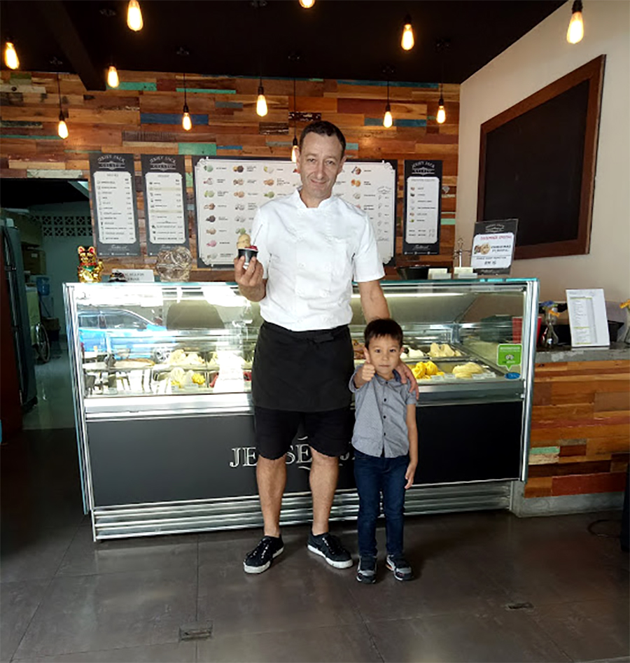 Rojak Daily/Letchumy Tamboo Gowler and his son, Jack.